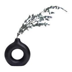QUVIO Ronde donut vaas – keramiek – 23 cm -
