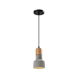 QUVIO Hanglamplangwerpig beton met hout quv5143l-grey