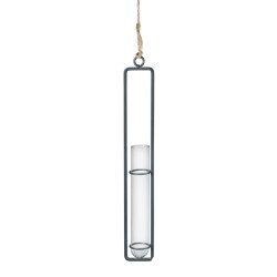 QUVIO Hangend vaasje met metalen frame m 15,3 cm
