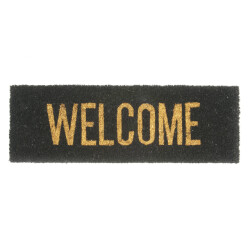 Present Time deurmat welcome /zwart 75x25x1,5cm