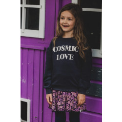 Looxs Revolution Sweater graphite cosmic love voor meisjes in de kleur