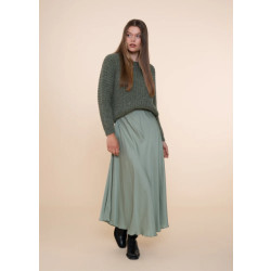 Simple Flach skirt stone green