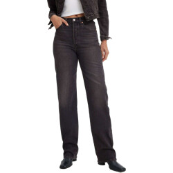 Levi's Ribcage full length static noise black denim