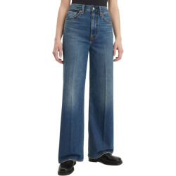 Levi's Ribcage wide leg polar permiter mid blue denim