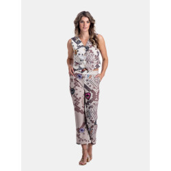 Mucho Gusto Gilet moon met slangenprint en kunstzinnige gedrukte patches