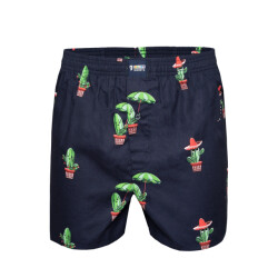 Happy Shorts X heren wijde boxershort met binnenbroek cactus print