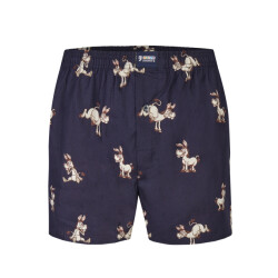 Happy Shorts X heren wijde boxershort met binnenbroek ezel print