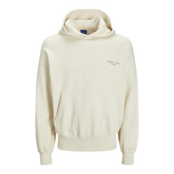 Jack & Jones Jornoho back graphic sweat hood off-white