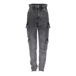 Frankie & Liberty Meisjes broek bird cargo dark grey denim