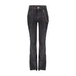 Frankie & Liberty Meisjes broek liberty flare dark grey denim