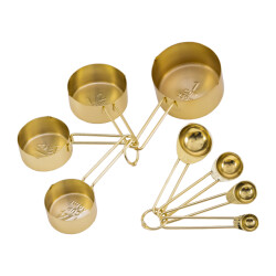Krumble Maatcups en lepels set van 8 rvs -
