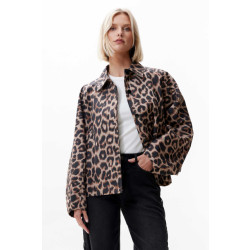 Catwalk Junkie 2402032604 leopard cape trenchcoat