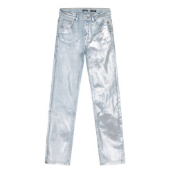 Indian Blue Meiden jeans straight fit silver coated