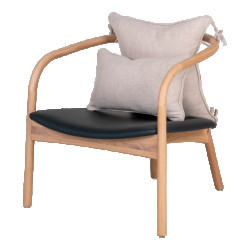 Artichok Kasper eikenhouten fauteuil naturel met armleuningen