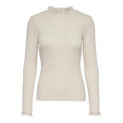 Only Onlleslie ls lace mix top jrs noos ecru