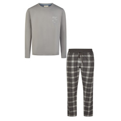 Phil & Co Lange heren pyjama set katoen geruit