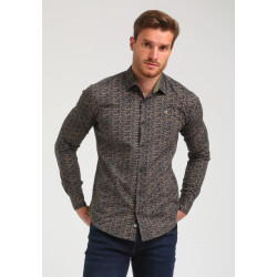 Gabbiano Heren overhemd 334752 4412 khaki brown