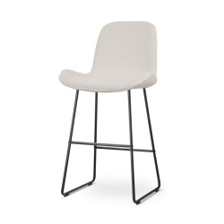 Nolon Nino-fé barkruk rib creme zwart onderstel 75 cm