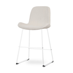 Nolon Nino-fé barkruk rib creme wit onderstel 65 cm
