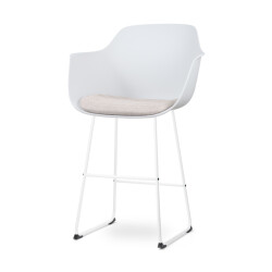 Nolon Nino-liz barkruk en beige zitkussen onderstel 75 cm