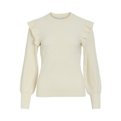 Vila Vineira o-neck ls knit top off-white