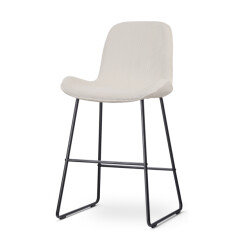 Nolon Nino-fé barkruk rib creme zwart onderstel 65 cm