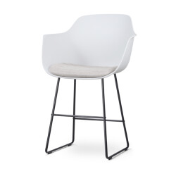Nolon Nino-liz barkruk met beige zitkussen zwart onderstel 65 cm