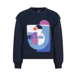 Indian Blue Meiden sweater print dark navy