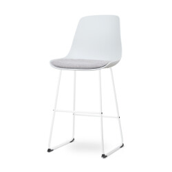 Nolon Nino-liv barkruk en lichtgrijs zitkussen onderstel 75 cm