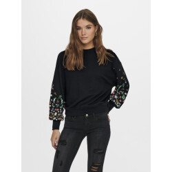 Only Onlbrooke l/s o-neck flower swt noo