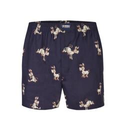 Happy Shorts X heren wijde boxershort met binnenbroek ezel print