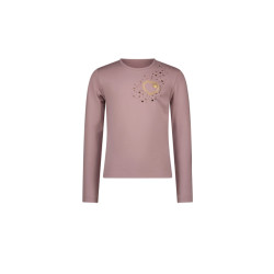 Le Chic Meisjes t-shirt strass hart norma sweet plums