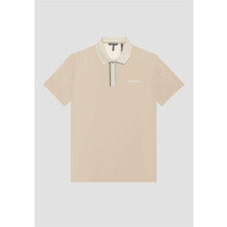 Antony Morato Polo s24 foam logo sand bruin