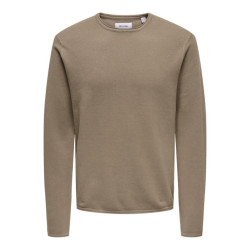 Only & Sons Onsfelix reg 12 crew knit noos taupe