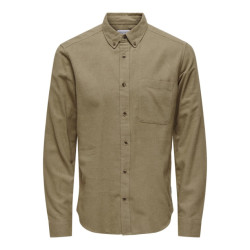 Only & Sons Onsgudmund slim 1-pkt solid shirt n licht