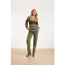 Smashed Lemon 24597 suède leger aangesloten broek |