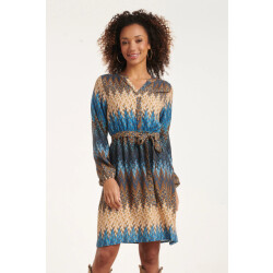 Smashed Lemon 24643 multicolour zigzagprint jurk |
