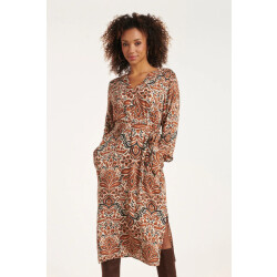 Smashed Lemon 24509 e paisley bedrukte midi jurk |