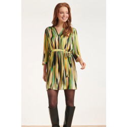 Smashed Lemon 24639 kort jurk met abstracte print |