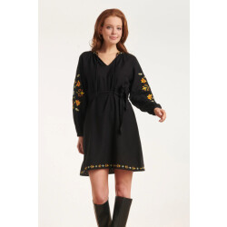 Smashed Lemon 24694 e jurk met bloemenborduursels |