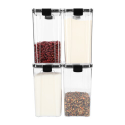 Krumble Voorraadpot plastic 1300 ml set van 4
