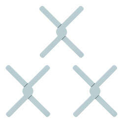 Krumble Opvouwbare siliconen pannenonderzetter - set van 3