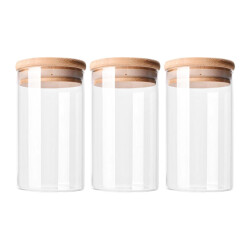 Krumble Voorraadpotten glas 700 ml per pot set van 3