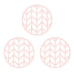 Krumble Siliconen pannenonderzetter rond met pijlen patroon - set van 3