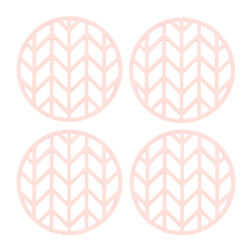 Krumble Siliconen pannenonderzetter rond met pijlen patroon - set van 4