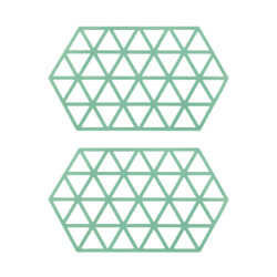 Krumble Siliconen pannenonderzetter hexagon lang - set van 2