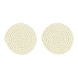 Krumble Pannenonderzetter rond katoen - set van 2