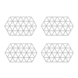 Krumble Siliconen pannenonderzetter hexagon lang - set van 4