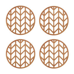 Krumble Pannenonderzetter met pijlen patroon - set van 4