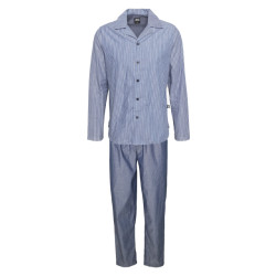 JBS Heren pyjama set lang gestreept met knoopsluiting licht